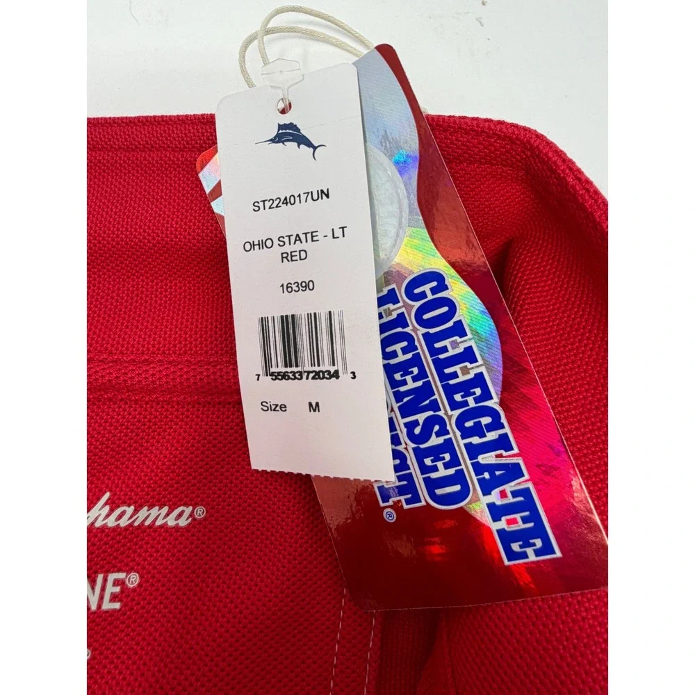 NWT Tommy Bahama Ohio‎ State Buckeyes IslandZone 1/4 Zip Red Supima Men's Medium